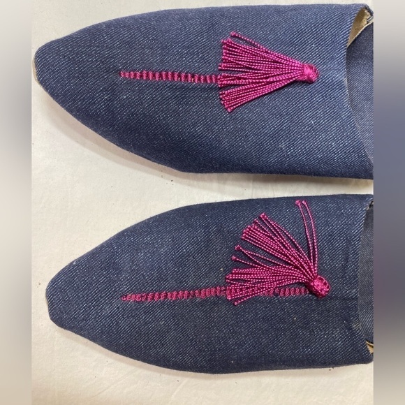 🌷🌷3/$15 Verve Culture Denim Moroccan Style Slides🌷🌷 - Picture 5 of 6